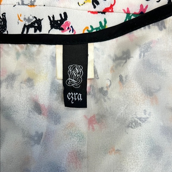 Ezra Sleeveless Dress with Elephants Multicolor Sleeveless Dress Small - Picture 3 of 9